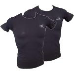 Magliette & T-shirt nere XXL taglie comode di cotone a girocollo mezza manica 2 pezzi con scollo rotondo per Uomo Henry Cotton´s 