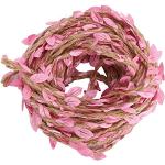 Ghirlande rustiche rosa in rattan a tema fiori 