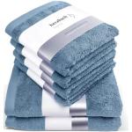 Asciugamani blu 70x140 di spugna 6 pezzi da bagno 