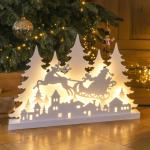 Luci di Natale bianche di legno 