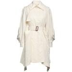Cappotti con cintura  classici avorio L di lana tinta unita manica lunga per Donna High 