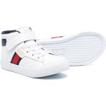 Sneakers alte larghezza A scontate bianche numero 20 di gomma chiusura velcro per Donna Ralph Lauren 