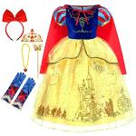 Costumi eleganti 6 anni con glitter da principessa per bambina Biancaneve e i sette nani di Amazon.it 