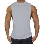 Hippolo Gym Herren Tank Top Uomo Cotone Stringer Fitness Gym Shirt Solide Sport Vest (XL, Giallo)