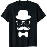 Magliette & T-shirt nerd nere con baffi per Uomo 