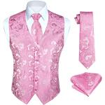 Panciotti business rosa L paisley per cerimonia per Uomo Hisdern 