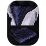 Cravatte artigianali eleganti blu navy a pois per cerimonia per Uomo Hisdern 