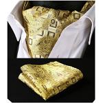 Cravatte artigianali eleganti gialle paisley per cerimonia per Uomo Hisdern 