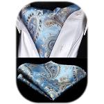 Cravatte artigianali eleganti blu paisley per cerimonia per Uomo Hisdern 