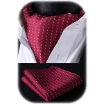 Cravatte artigianali eleganti rosse a pois per cerimonia per Uomo Hisdern 
