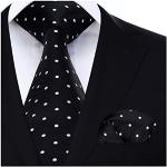 Cravatte artigianali casual nere a pois per cerimonia per Uomo Hisdern 