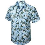 Camicie hawaiane eleganti 3 XL taglie comode di cotone lavabili in lavatrice per Uomo Hisdern 