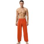 Pantaloni arancioni XXL taglie comode da yoga per Uomo Hoerev 