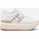 Sneakers larghezza E bianche numero 38,5 a fiori platform per Donna Hogan 