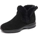 HOGAN F5606 Sneaker Donna Black Interactive Slip on Scarpe Eco Fur Shoe Woman [35]
