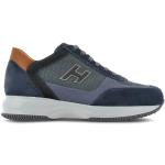Hogan Sneaker da Uomo Interactive Blue Jeans e Cuoio - HXM00N0Q101 R6C0SUD - Taglia 10
