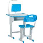 Sedie blu in acciaio con altezza regolabile di design Homcom 