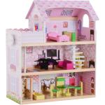 Case di legno per bambole per bambina Homcom 