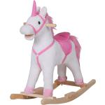 Peluche di legno a tema cavalli unicorni per bambini 28 cm cavalli e stalle per età 2-3 anni Homcom 