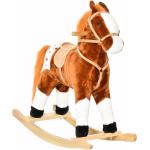 Peluche in legno di pioppo a tema cavalli per bambini 65 cm cavalli e stalle Homcom 
