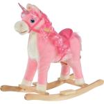 Peluche di legno a tema cavalli unicorni per bambini 33 cm cavalli e stalle Homcom 