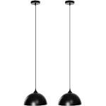 Lampadari industriali neri in metallo compatibile con E27 Homcom 