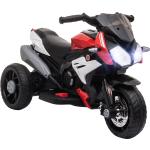 HOMCOM Moto Elettrica per Bambini 3-5 Anni Max. 25kg con Luci, Musica, Batteria 6V e Velocità 3km/h, Rossa