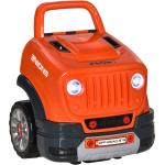 HOMCOM Officina Camion Giocattolo per Bambini 3-5 Anni con Motore, Ruote e Maniglia, 61 Accessori, 40x39x47cm, Arancione