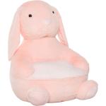 Poltrone rosa con imbottitura a tema coniglio per bambini Homcom 