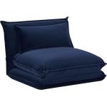 Sedie moderne blu scuro con schienale regolabile di design Homcom 
