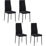 Sedie moderne nere in metallo di design Homcom 