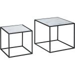 Tavolini moderni bianchi di vetro Homcom 