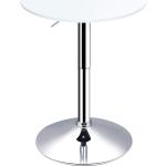 Tavolini moderni bianchi in metallo con altezza regolabile Homcom 