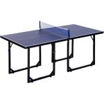 HOMCOM Tavolo da Ping Pong Pieghevole e Salvaspazio con Rete da Gioco per Interno, in Acciaio e MDF, 182x91x76cm, Blu