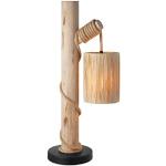 Lampade da tavolo design rustiche di legno compatibile con E27 