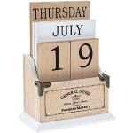 Home Sweet Home vintage in legno calendario perpetuo – Calendario scrivania Eternal blocchi