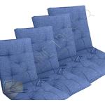 Cuscini blu 40x80 cm in poliestere 4 pezzi per giardino 