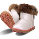Stivali invernali larghezza E bianchi numero 23 in similpelle antiscivolo per bambini 