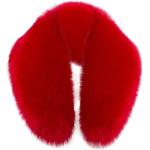 Sciarpe rosse L di eco-pelliccia con cappuccio per Donna 