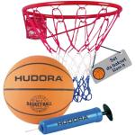 HUDORA Set da basket Slam It - Set da basket con canestro, palla misura 7 e pompa a mano - canestro da basket robusto per interni ed esterni - palla da basket in gomma per bambini e adulti