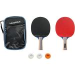 HUDORA Set Match da ping pong - set da ping pong di pregio con 2 racchette e 3 palline - set di racchette da ping pong con borsa per custodia - racchette da ping pong ideali per esperti