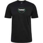 Magliette & T-shirt scontate nere L di cotone traspiranti lavabili in lavatrice mezza manica con scollo rotondo per Uomo Hummel 