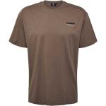 Magliette & T-shirt scontate classiche marroni XXL taglie comode di cotone traspiranti mezza manica con scollo rotondo per Uomo Hummel 