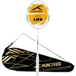 HUNDRED Rock 88 - Racchetta da badminton con corde in grafite con copertura completa per giocatori intermedi (78 g, tensione massima delle corde, 14,5 kg)