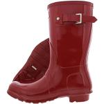 Hunter Donne Org Short Gloss Wellington Boots, Rosso (Militare Rosso), 8 UK 42 EU