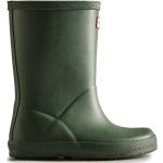 Stivali larghezza E scontati verdi numero 22 in poliestere con punta rotonda da pioggia per bambini Hunter 