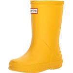 Stivali larghezza E gialli numero 28 di gomma impermeabili da pioggia per bambini Hunter 