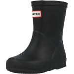 Stivali larghezza E neri numero 27 di gomma con punta rotonda impermeabili da pioggia per bambini Hunter 