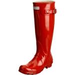Stivali rossi numero 38 di gomma da pioggia per Donna Hunter Original 