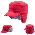 Cappelli invernali rossi di eco-pelliccia per Uomo 